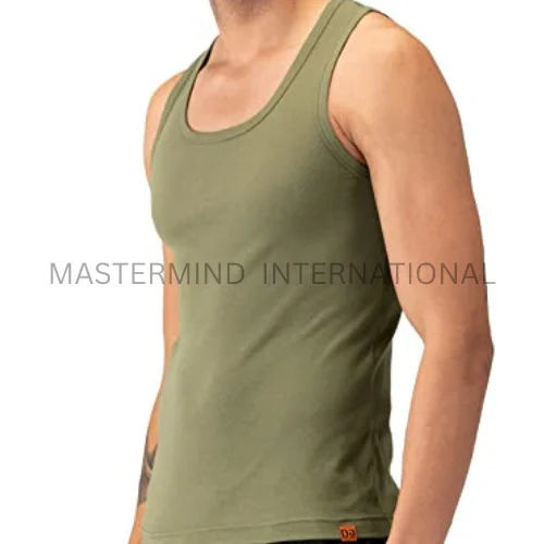 Olive Green Mens Gym Vest