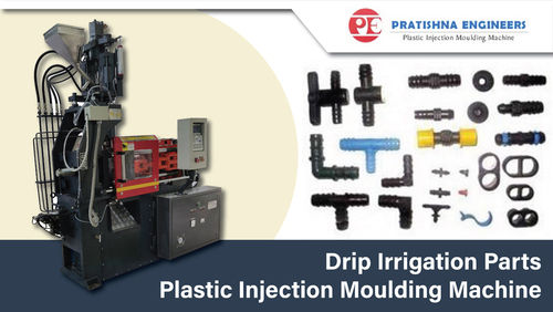 Black & Blue Plastic Drip Irrigation Parts Injection Moulding Machine