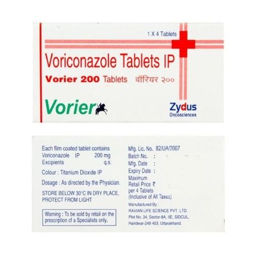 VORIER 200mg Tablet - Antifungal Formula for Comprehensive Infection Treatment | Effective Fungal Cell Membrane Disruption, Broad Spectrum Activity