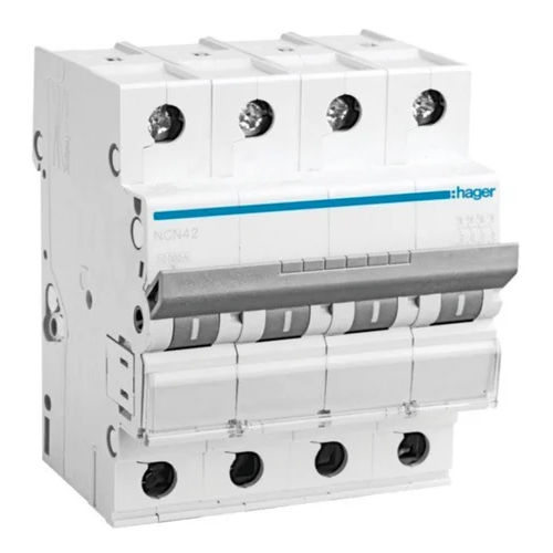 Hager Ncn42 4 Pole C Curve Type Mcb