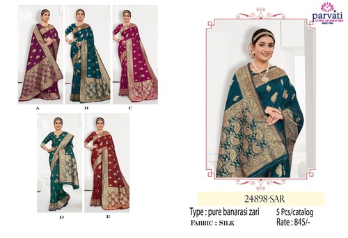 Pure Banarasi Jari Work Silk Saree For Wedding Function-24898