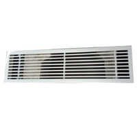 White Aluminum 4 Side Flange Linear Bar Grill - Aluminum Material, Wall Mount Installation, White Finish | Effective Ventilation For Industrial & Commercial Spaces