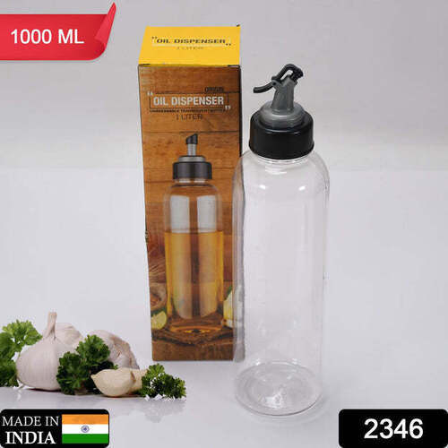 OIL DISPENSER TRANSPARENT PLASTIC OIL BOTTLE 1 LITER (2346)