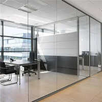 12 Mm Frameless Glass Partitions - Toughened Glass, Standard Size, Transparent, Toughfon Surface | Durable, Easy To Clean, Industrial Use