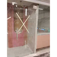 Plain Double Glass Door - Toughfon Glass, Customizable Size, Transparent | Durable, Easy To Clean, Safe With Safety Catch, Industrial Use