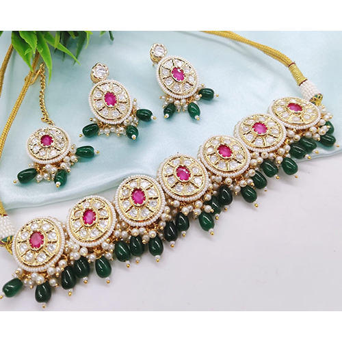 Green Copper Necklace Set
