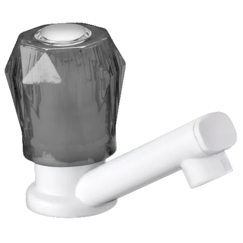 PVC Crystal Handle Pillar Tap