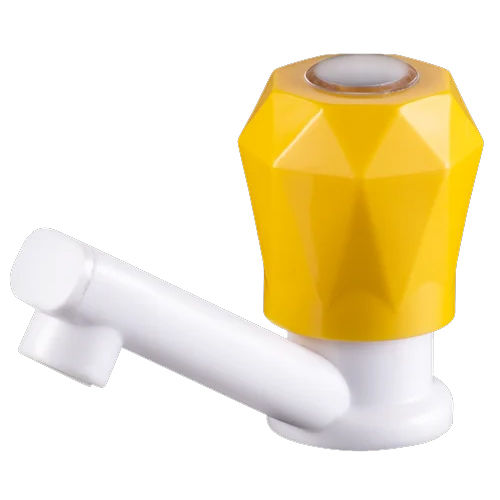 Yellow And White P.v.c Pillar Cock