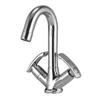 Central Hole Basin Mixer Taps - Color: Silver