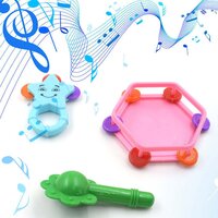MUSICAL GALLERY KHANJARI MUSICAL INSTRUMENT TOY BABY PLAY TOY FUN RETURN GIFT FOR KIDS BIRTHDAY (3 PC SET) 4377
