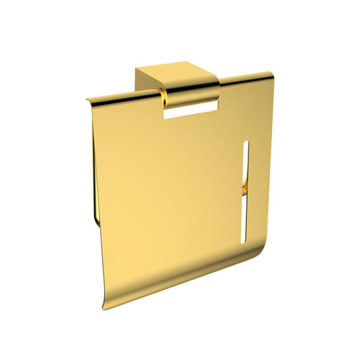 Gold Toilet Paper Holder with Flap-Subtle