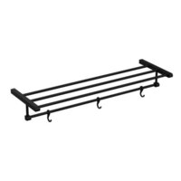 Black Towel Rack-subtle - Finish: Glossy