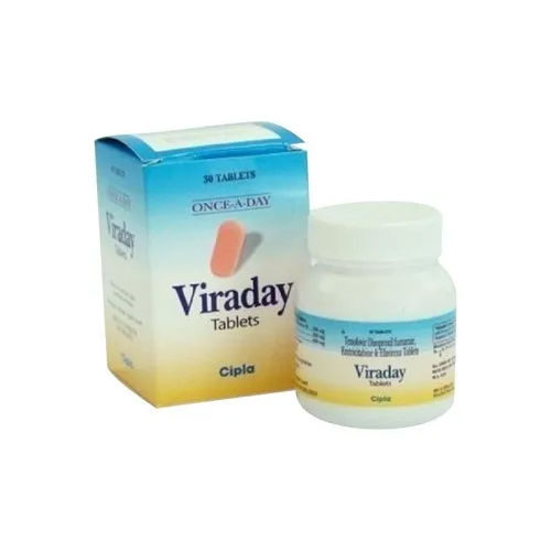 Cipla Viraday Tablet Treatment - Specification Form for HIV Infection | 30 Tablet Pack, General Medicine, Store in Cool & Dry Place