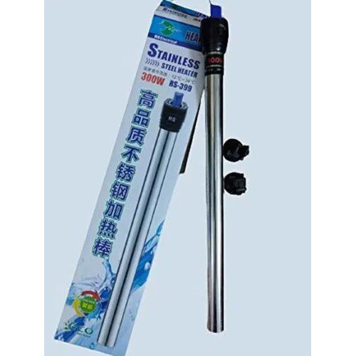 Black/silver Rs Electrical Aquarium Steel Heater 300 Watt