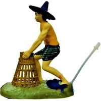 Fisher Man  Polo Man Toy with Air Bubble Arrangement in Aquarium
