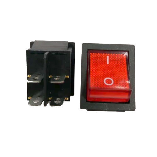 Black-Red Electric Rocker Switch