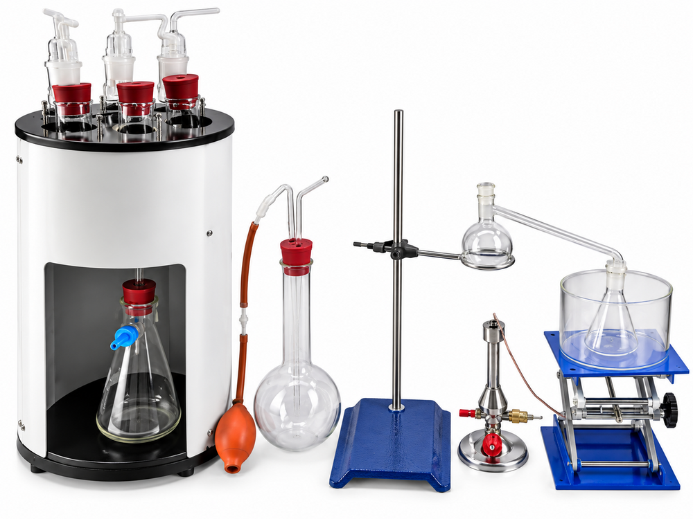 APPARATUS FOR DETERMINATION OF WAX CONTENT WITH ACCESSORIES - IS:10512-2003 Compliance | 1 Year Warranty, Designed for Accurate Wax Content Analysis in Bitumen