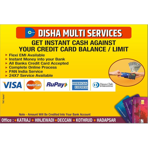 Cash on Credit Card Payment Services