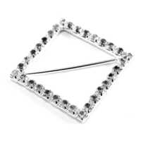 Garment Buckle - Zinc Material, Rectangular Shape, Silver Color | Versatile For Various Garment Sizes, Durable Metal Usage