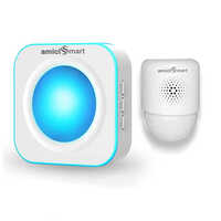 Smart Doorbell Receiver with PIR Sensor Transmitter and batteries