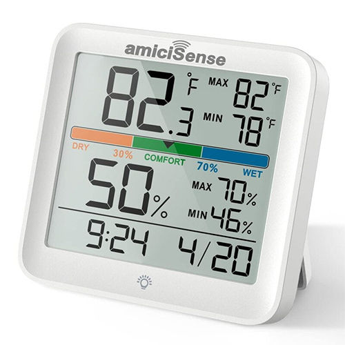 As-55 Digital Touchscreen With Backlight Temperature Humidity Hygrometer Thermometer With 2Xaaa Battery Application: Hospital