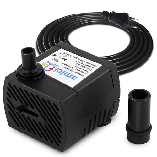 Amiciflo 5W Mini Submersible Water Pump - 150L-H Flow Rate - Color: Black