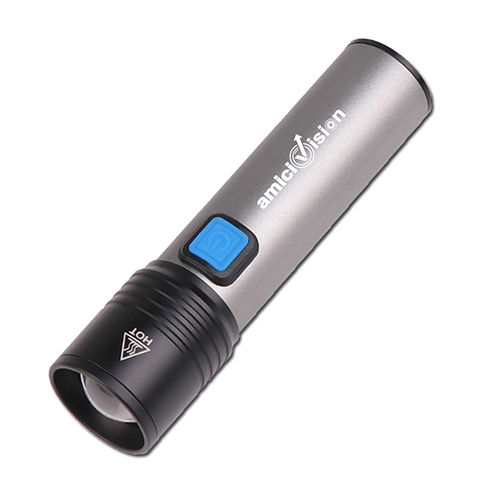 Plastic Usb-rechargeable Led Flashlight T6 Led