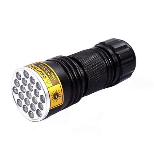 Plastic 21 Led Uv Torch Light 395 Nm Ultraviolet Blacklight Detector For Urine