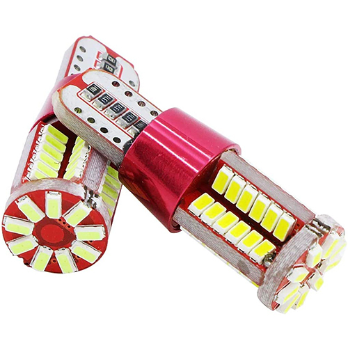 T10 W5W 57 LED White Color0 4014 LED Type 12V Light For Car and Bike
