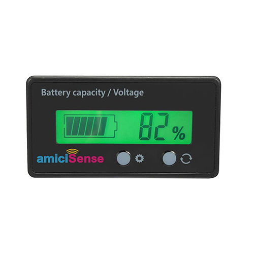 Plastic 8-70v Lcd Lead Acid Battery Capacity Indicator Voltmeter Monitor Display