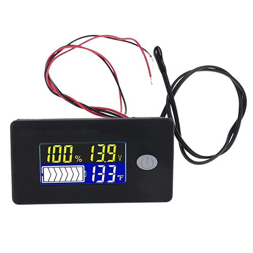 Plastic 3 Parameter Display Battery Capacity Voltage Tester 10-100 V