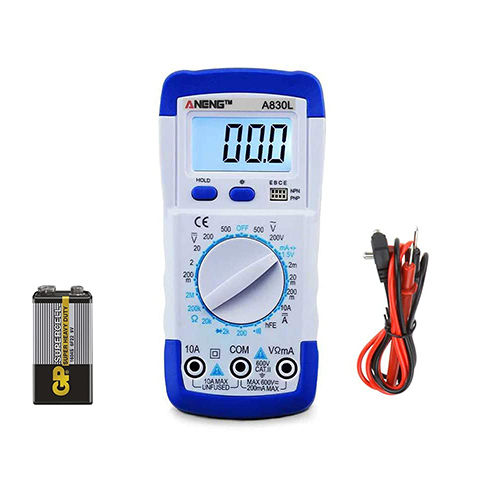 830L Digital Multimeter Ac-Dc Voltage Current Resistance Diode Transistor Hfe Management Multimeter With 9V Battery Frequency (Mhz): 50 Hertz (Hz)