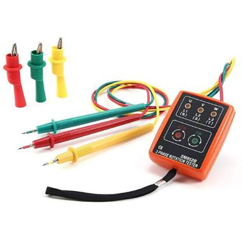 3 Phase Rotation Tester 60V-600V AC Sequence Meter Indicator Detector