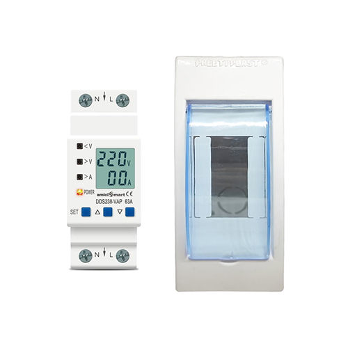 Over-Under Voltage Protection With Energy Meter 63A With Small Mount Application: Commercial