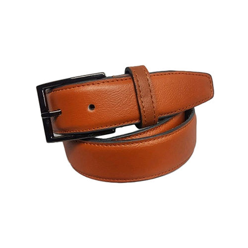 Mens Light Brown Buff Belt