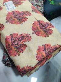 Pashmina Digital Print Fabric - 44 Inch Width, Multicolor, Smooth Texture | Modern Printed Design For Kurti And Dress Use