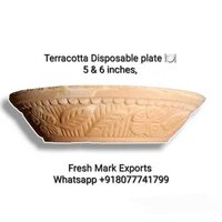 Terracotta Disposable Plate - Color: Brown