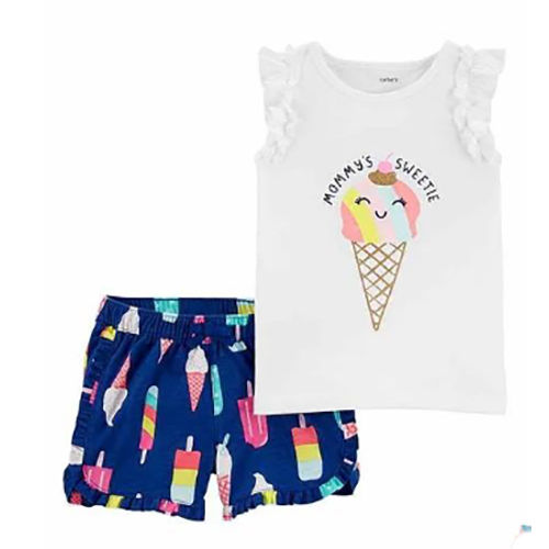 Tee Plus Baby Girl Short Set Age Group: 2-6 Years