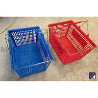 Plastic Manual Hand Basket - Color: Different Available