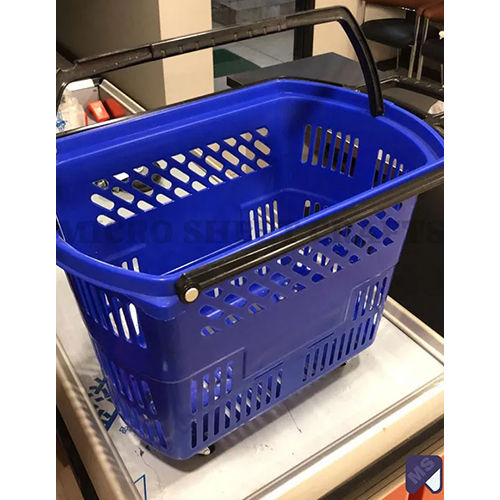 Blue Plastic Shopping Basket