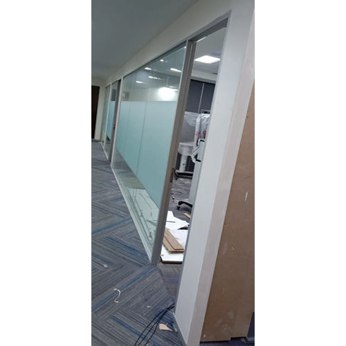 Aluminum Glass Partition - Shape: Flat