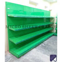 Mild Steel Fruit Display Rack - Color: Green