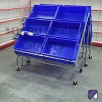 Supermarket Vegetables Display Rack - Color: Blue
