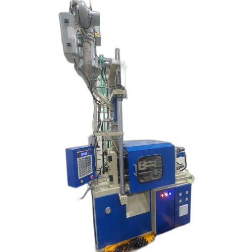 Blue-Grey Abs Toggle Type Vertical Injection Machine