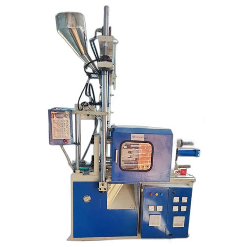 Blue-white Fully Automatic Toggle Type Vertical Injection Moulding Machine