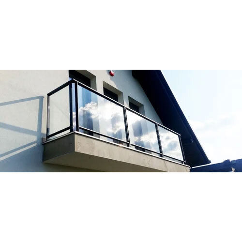 Rodent Proof Industrial Aluminium Railing With Glass