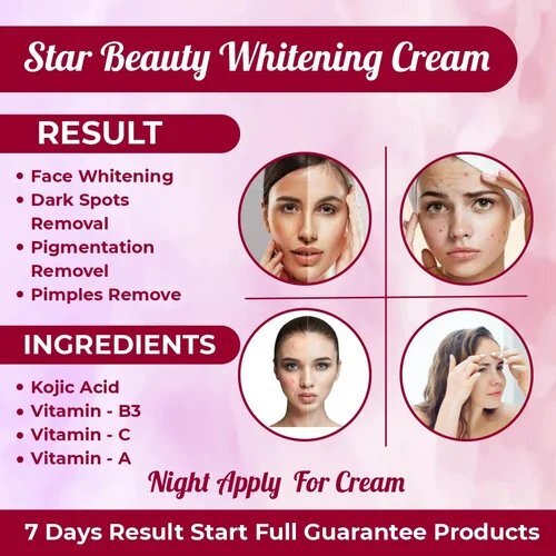 Star beauty whitening cream gold