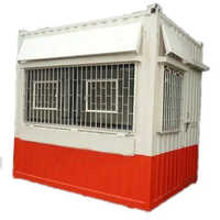 Industrial Portable Toll Booth - Color: White-red