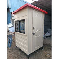 Frp Portable Security Cabin - Frp Roof Material, Sliding Window Style, Ivory White Walls | Ideal Guard House Solution