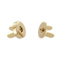 Magnetic Snap Hooks - Brass Material, Different Sizes Available, Elegant Golden Color | Metal Belt Accessories With Magnetic Functionality